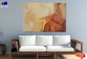 Brown & Gold Abstract Fluid Art Wall Canvas Home Decor Australian Made Quality