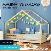 ALFORDSON Kids Bed Frame Wooden Timber Single Mattress Base Platform Oak