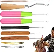 Crochet Needle for Dreadlocks, Set Interlocking Tools for Locs | Hair Extensions Tool for Makeup Shop, Barber Shop, Salon, Home Pochy