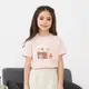 GIORDANO 童裝短袖上衣 可愛貓咪印花 - 15 桃皮絨粉