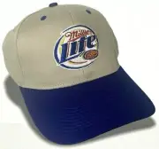 Vintage Miller Lite Baseball Cap Hat Adjustable Snap Back NEW Old Stock
