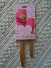 CIROA Valentine's Day BEE MINE Bee Large & Mini Spatula Set of 2 NWT