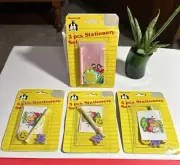Vintage Toys 3 Piece Pencil Eraser Notepad Stationary Sets Woolworth Sealed