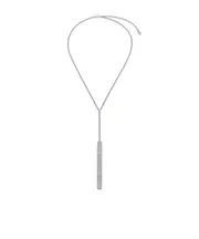 Alexander McQueen T-Bar Embellished Chain-Linked Necklace One size Gray