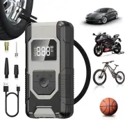 Tire Pump with Pressure Gauge For Car Bike Cordless Tire Inflator Air Compressor