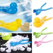 5Pcs Plastic Duck Shape Snowball Maker Clip Kids Sand Snow Ball Mold Toy Random