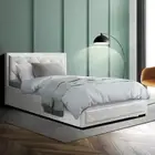 Bed Frame King Single Size Gas Lift White TIYO