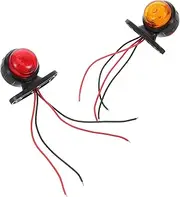 PENIKOKO 2pcs LED Side Marker Lights for Trucks and Trailers: Double-sided 2- Tail Lights Yellow & Red Lighting - Waterproof Turn Signal Lights for Rvs and Caravans