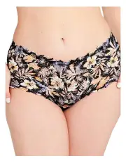 [Sans Complexe] Arum Mosaic Mid-Rise Lace Brief in Black