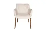 SK Designer Living | Victoria Dining Chair | Walnut Legs | Ivory Fabric
