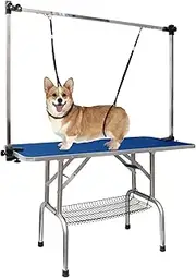 LOVMOR 36 Inch Dog Grooming Table,Adjustable Home Pet Grooming Tables with Arm/Noose/Mesh Tray