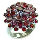 Carmen authentic 10.5 carat Garnet .925 Sterling Silver handcrafted Ring size 7