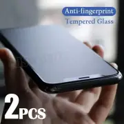 2X Tempered Matte Glass Screen Protector For iPhone 16 15 14 13 12 Pro Max PLUS