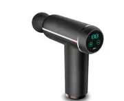 M45 Black 32-speed LCD Fascia Gun Mini Pocket Neck Membrane Gun Relax Muscle Vibration Impact Gun Electric Massager for Pain Relief