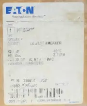 EATON CUTLER HAMMER HFD3020 3 Pole 20 AMP Type HFD Circuit Breaker