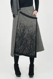 Assymetrical Printed Skirt--JHA-AW15-11