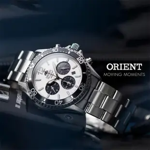 【ORIENT 東方錶】Sports 熊貓錶 潛水風格太陽能三眼計時手錶-42.8mm(RA-TX0203S)