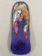 Santa Cruz Claus Grabke MELTING CLOCKS purple skateboard deck