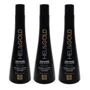 Volumize Shampoo by Helis Gold for Unisex - 10.1 oz Shampoo - Pack of 3