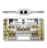 Titanium 40pc SAE Tap & Hexagon Die Set SAE Dies Size