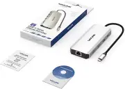 WAVLINK Displayport Docking Station with Dual DP, HDMI, 100W PD in, 10Gbps USB C