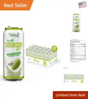 Bulk 24-Pack Pure Soursop Juice - 100% Fruit, No Sugar, Satisfaction Guaranteed