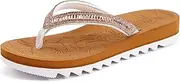 [ONCAI] Flip Flops for Women, Beach Thong Sandals Womens with Arch Support, Dressy Rhinestone Comfortable Yoga Mat and Non Slip Rubber Soles for Summer US Size 5-11