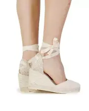 Espadrilles Casual Wedges - Sandals - White -Size 40