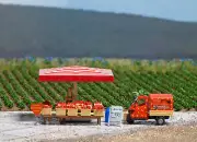 Busch 7725 HO/OO Gauge Strawberry Stand and Seller