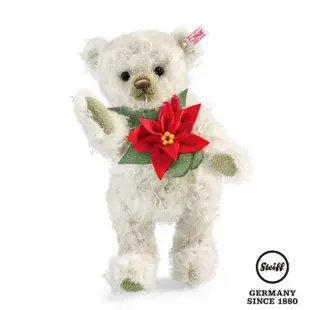 【STEIFF德國金耳釦泰迪熊】Poinsettia Teddy Bear(限量版泰迪熊)