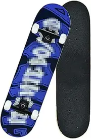 Sports Beginner Skateboard, (Summer Solstice Pattern) Four-Wheel Double Tilt 31-inch 8-Layer Maple Professional Skateboard Suitable for Young Adults