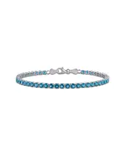 Rina Limor Silver 4.59 ct. tw. London Blue Topaz Bracelet