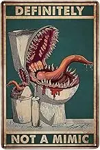 Definitely Not A Mimic Poster Dnd Posters Dungeon Rpg Tabletop Dragons Dice Games Home Decor For Bathroom And Restroom Chart Metal Tin Sign School Signs 8x12 Inch