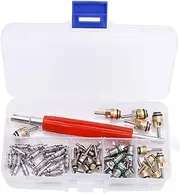 MGAVATPNPY 50Pcs A/C Core Valve R12/ R134A Air Conditioning Auto Car Assortment Remover Kit W91F Air Conditioning Hoses and Accessories