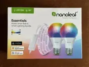 Nanoleaf Essentials 2 Smart Bulbs & Smart 80” Lightstrip Bundle - Matter - NEW