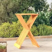 Stool Brown Solid Teak Wood Standard Foldable Folding Stool vidaXL