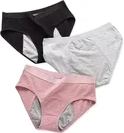 Incontinence Underwear for Adult, Women's Incontinence Briefs Washable Reusable Incontinence Underwear, Incontinence Underwear, 3 PiecesNatural,XL