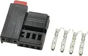 BIZOCA 4Pin for ELV Steering Column Electronic Lock Plug 4Pin Harness Cable 3G0 972 704 3G0972704(Dark Grey)
