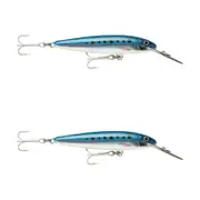 2x Rapala 14cm Countdown Magnum Sinking Trolling Fishing Lures - Blue Sardine