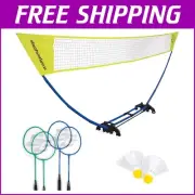 Deluxe Easy Setup Badminton Set with Net, Rackets, Shuttlecocks & Carry Bag