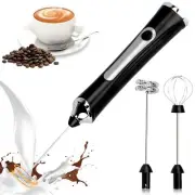 Milk Frother USB-C Rechargeable Handheld Frother Wand with 2 304 Stainless Wh...