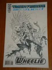 TRANSFORMERS SPOTLIGHT WHEELIE RI SKETCH COVER 2008 IDW KLAUS SCHERWINSKI