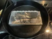 Engraved Steel Grill Press Steak Burger Press Griddles Bacon MADE IN USA
