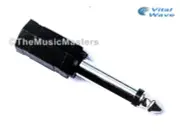 1/8" 3.5mm Female Jack to 1/4" Male Plug Mono Microphone Audio Mic Adapter VWLTW