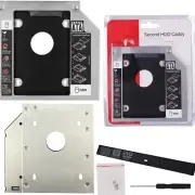 Hard Drive Caddy 9.5mm Adapt For Laptop CDRom Second 2nd HDD SSD Full Aluminum