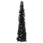 Pop-up Artificial Christmas Tree Black 120 cm PET vidaXL