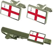 [Select Gifts] City of London City England Flag Cufflinks Tie Clip Box Gift Set