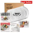 Clear Lazy Susan Turntable 16.3" - Effortless Access & Easy Cleaning Included