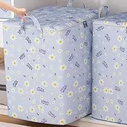 Clothes Storage Bins Foldable Closet Organizer Storage Containers with Durable Handles Thick Fabric, Sweater Storage Bags for Clothing, Blanket, Comforters (Large,140L)