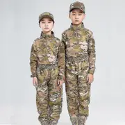 Boys Military Tactical Army Uniform Hunting Clothing Sets Children Airsoft Camouflage Suits Hiking Training Outdoor Parent-child Without Hat hl cp ...